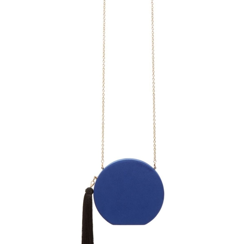 Natasha Accesories Round Tassel Clutch